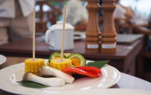 ザ・ブセナテラス　夕食　バーベキュー　野菜